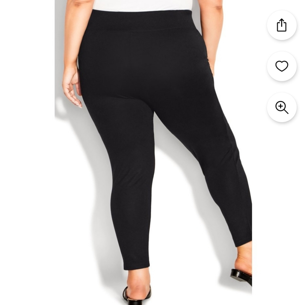 NWOT - Avenue Ponte Black Wide Comfort Waist Pull-On Sz.30 (4x/5x) - Picture 5 of 8